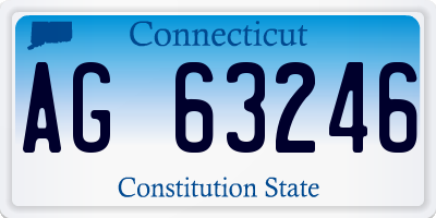 CT license plate AG63246