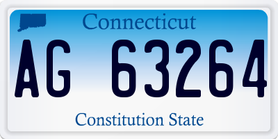 CT license plate AG63264