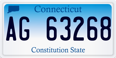CT license plate AG63268