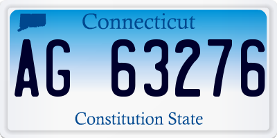CT license plate AG63276