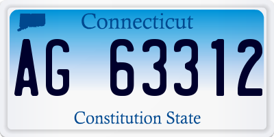 CT license plate AG63312