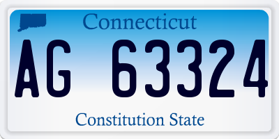 CT license plate AG63324