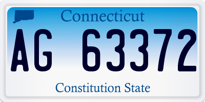 CT license plate AG63372