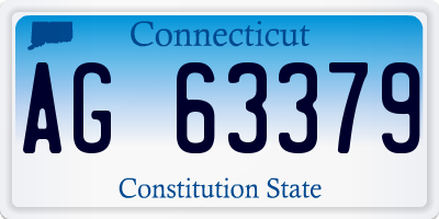 CT license plate AG63379
