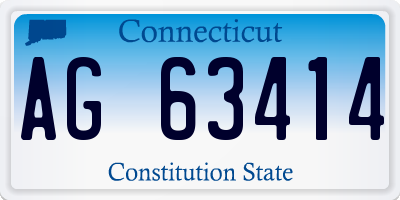 CT license plate AG63414