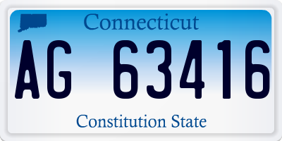 CT license plate AG63416