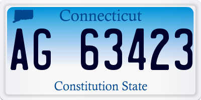 CT license plate AG63423