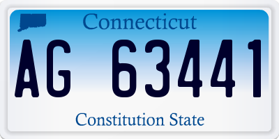 CT license plate AG63441