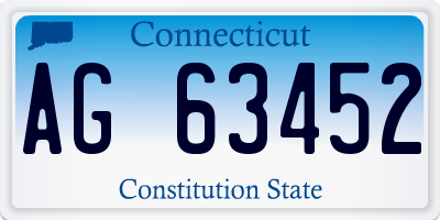 CT license plate AG63452