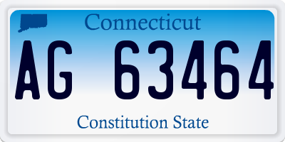 CT license plate AG63464