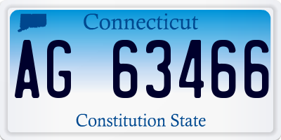 CT license plate AG63466