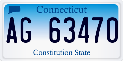 CT license plate AG63470