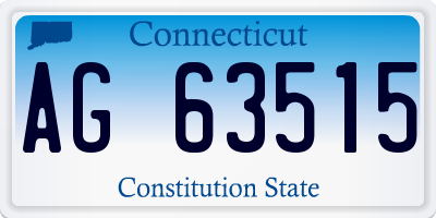 CT license plate AG63515