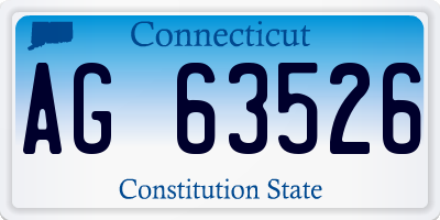 CT license plate AG63526