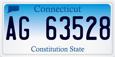 CT license plate AG63528
