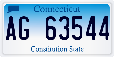 CT license plate AG63544