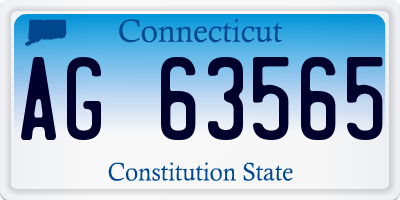 CT license plate AG63565