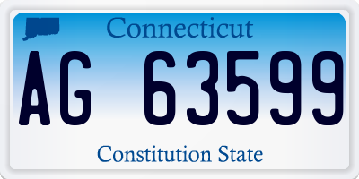 CT license plate AG63599