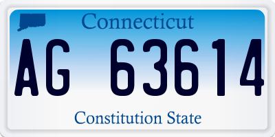 CT license plate AG63614