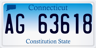 CT license plate AG63618