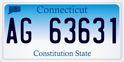 CT license plate AG63631