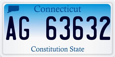 CT license plate AG63632