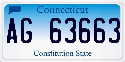 CT license plate AG63663