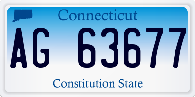 CT license plate AG63677