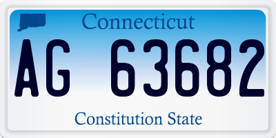 CT license plate AG63682
