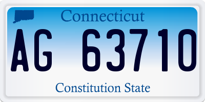 CT license plate AG63710