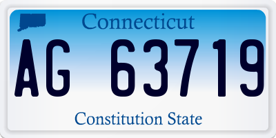 CT license plate AG63719