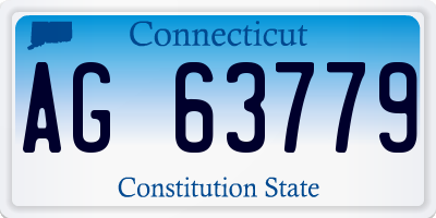 CT license plate AG63779