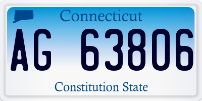 CT license plate AG63806