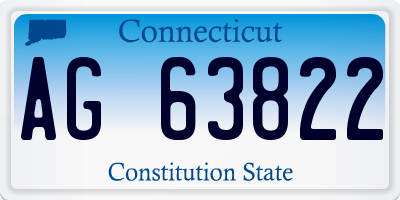 CT license plate AG63822