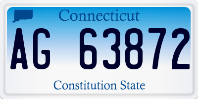 CT license plate AG63872