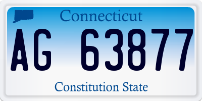 CT license plate AG63877
