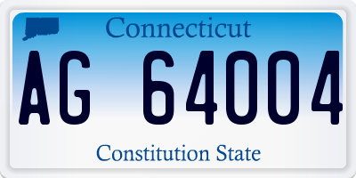 CT license plate AG64004