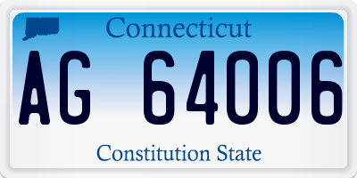 CT license plate AG64006