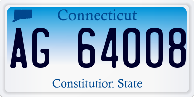 CT license plate AG64008