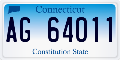 CT license plate AG64011