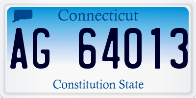 CT license plate AG64013