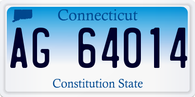 CT license plate AG64014