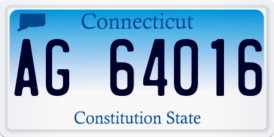 CT license plate AG64016