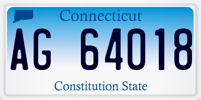 CT license plate AG64018