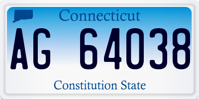 CT license plate AG64038