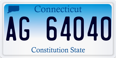 CT license plate AG64040