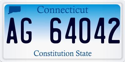 CT license plate AG64042