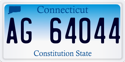 CT license plate AG64044