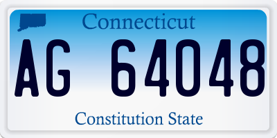 CT license plate AG64048