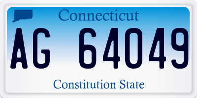 CT license plate AG64049